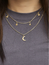 Charger l'image dans la galerie, Élégant Collier Double Couche Étoile et Lune