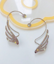 Charger l'image dans la galerie, Boucles d'oreilles à clip en plume conçues pour oreilles non percées