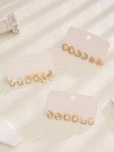 Charger l'image dans la galerie, Boucles d'Oreilles Tendance en Alliage de Zinc avec Strass en Forme de Lune et Fausse Perle