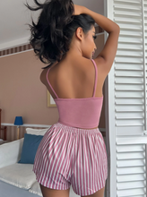 Charger l'image dans la galerie, Ensemble Pyjama avec Imprimé Lettre et Rayures, Agrémenté d'un Nœud