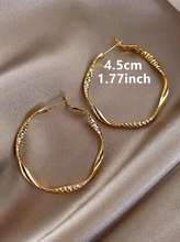 Charger l'image dans la galerie, Boucles d'Oreilles Créoles au Design Torsadé et Texturé