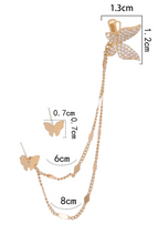 Charger l'image dans la galerie, Boucles d'Oreilles Scintillantes Éclat Papillon