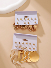 Charger l'image dans la galerie, Boucles d'Oreilles Tendance en Alliage de Zinc avec Fausse Perle, Strass et Motif Géométrique Torsadé