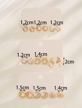 Charger l'image dans la galerie, Boucles d'Oreilles Tendance en Alliage de Zinc avec Strass en Forme de Lune et Fausse Perle