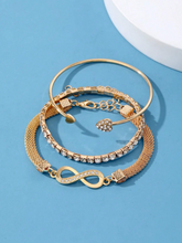 Charger l'image dans la galerie, Ensemble de 3 Bracelets Scintillants avec Détail en Forme de Cœur