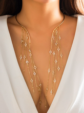 Charger l'image dans la galerie, Collier Vintage à Franges avec Faux Cristal Brillant