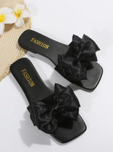 Charger l'image dans la galerie, Sandales Plates pour Femme avec Nœud Papillon